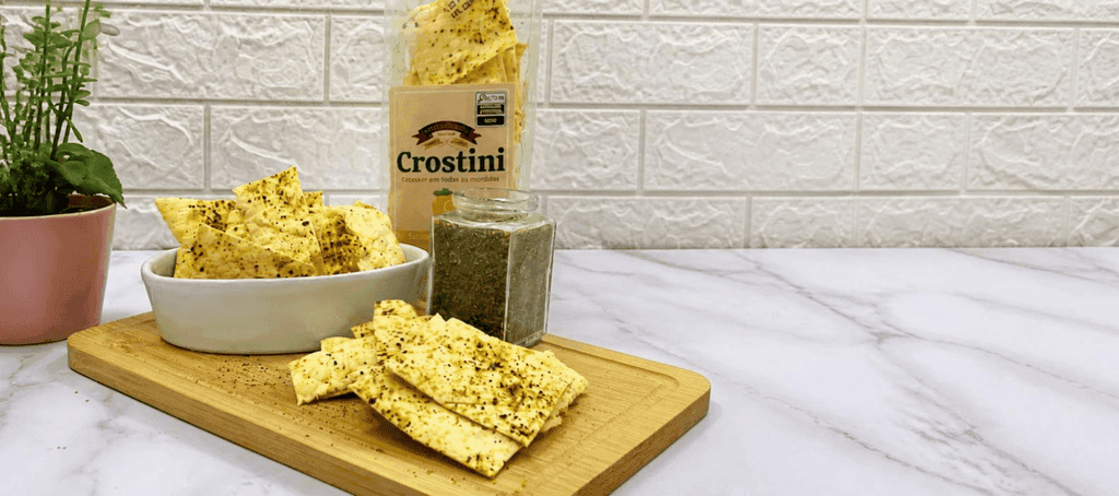 Crostini crocante e saboroso